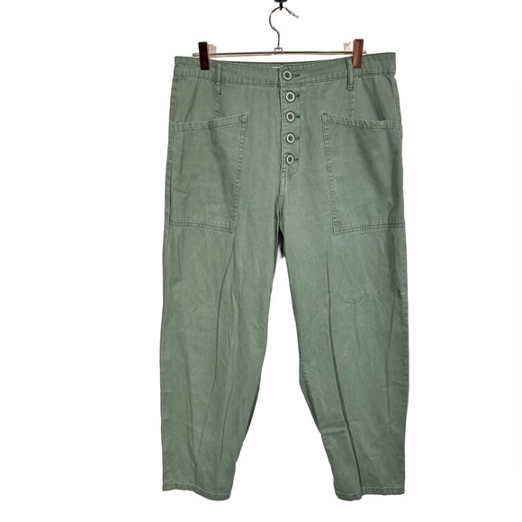 Pistola Tammy High Rise Trouser Utilitarian Button Fly Pants Colonel Army Green - Picture 6 of 15
